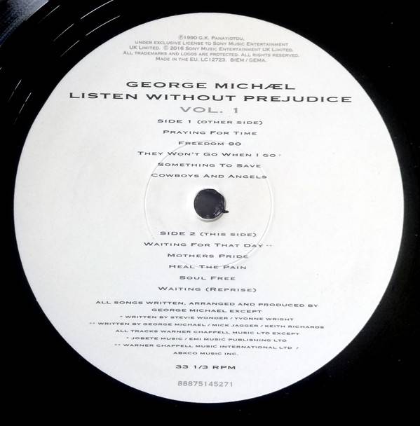 Michael Listen Without Prejudice ( Vol. 1 ) ( 180g vinyl LP) VinylVinyl Michael Listen Without Prejudice ( Vol. 1 ) ( 180g vinyl LP) VinylVinyl