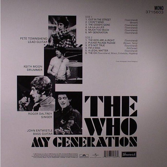 Who, the My Generation ( 180g vinyl LP )