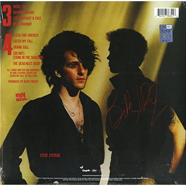 Billy Idol Rebel Yell (  remaster 180g vinyl LP  )