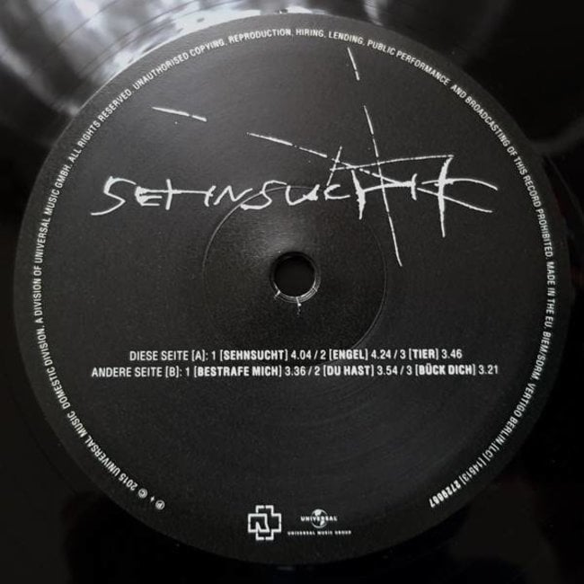 Rammstein Sehnsucht (180g vinyl 2LP )
