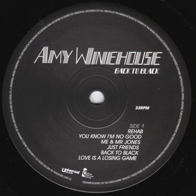 Amy Winehouse Back to Black ( deluxe ) ( 180g vinyl 2LP )