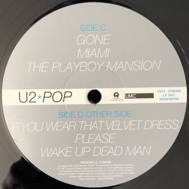U2 POP (180g vinyl 2LP )