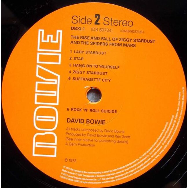 David Bowie Rise and Fall Of Ziggy Stardust and The Spiders (2016 remaster 180g vinyl LP )