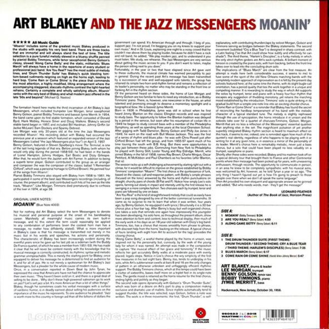 Art Blakey/ and  the Jazz Messengers Moanin ( 180g red vinyl LP )