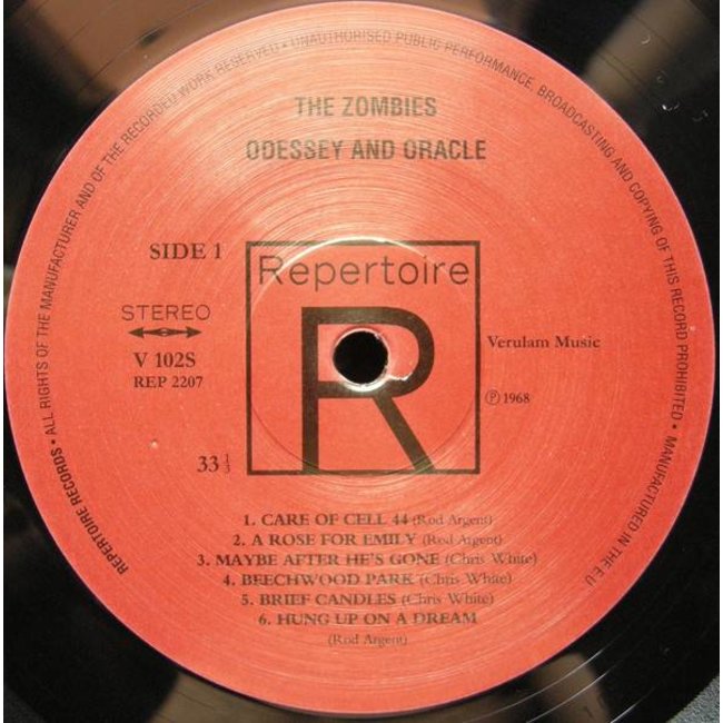Zombies Odessey & Oracle ( stereo ) 180g vinyl LP