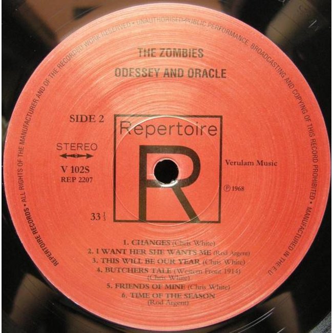 Zombies Odessey & Oracle ( stereo ) 180g vinyl LP