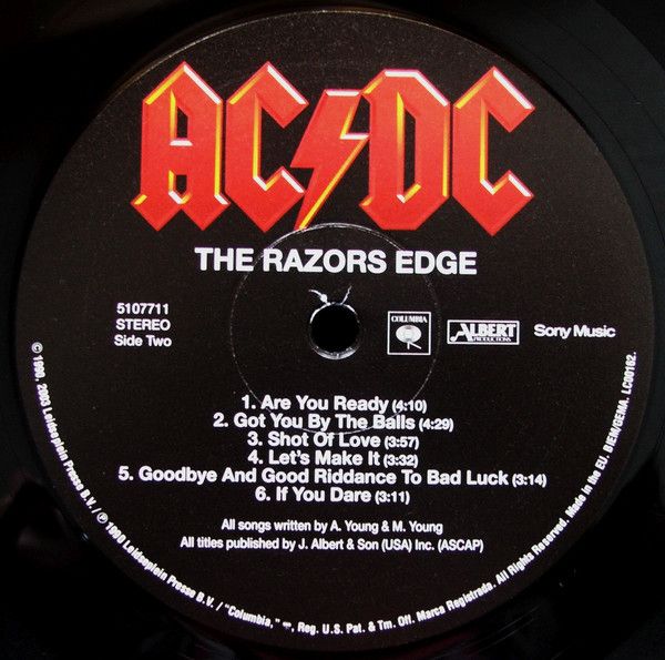 AC/DC Razor's Edge vinyl LP VinylVinyl