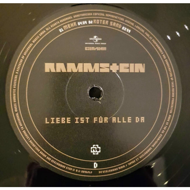 Rammstein Liebe ist Fur Alle Da  ( 180g vinyl 2LP )