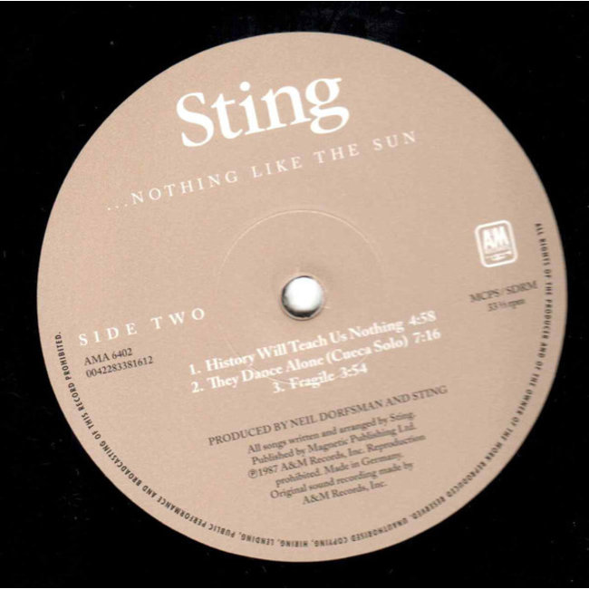 Sting Nothing Like the Sun 180g vinyl 2LP VinylVinyl