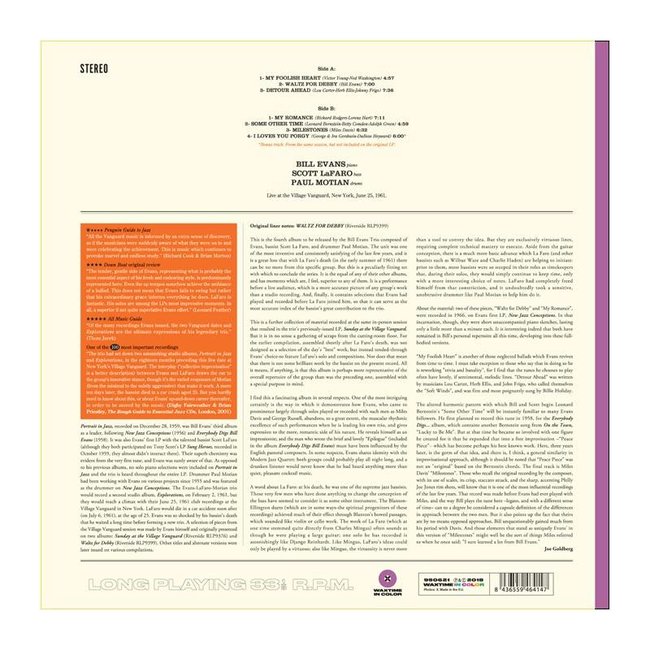 Bill Evans / Trio Waltz for Debby ( 180g purple vinyl LP )