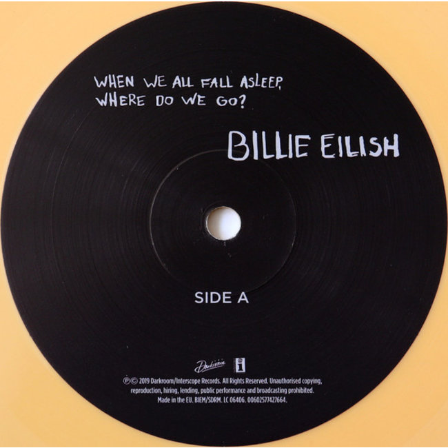 Billie Eilish When We All Fall Asleep, Where Do We Go?  (vinyl LP )