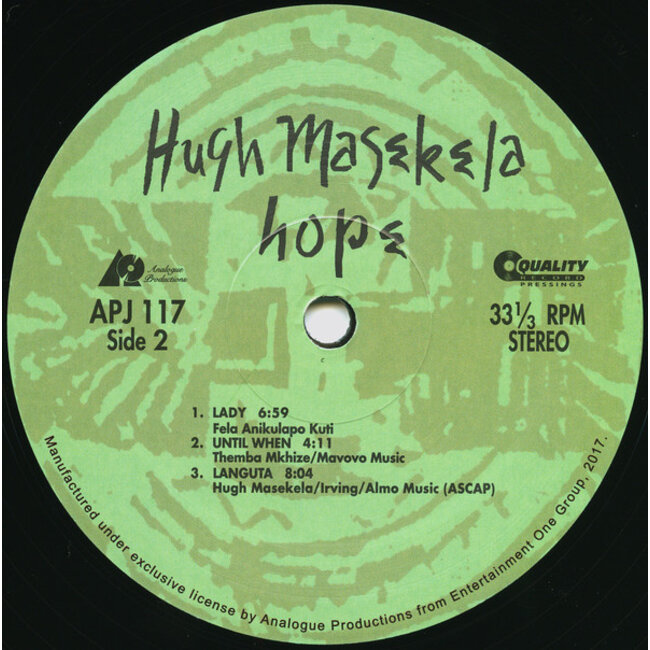 Hugh Masekela Hope ( remaster HQ vinyl 2LP 33rpm )