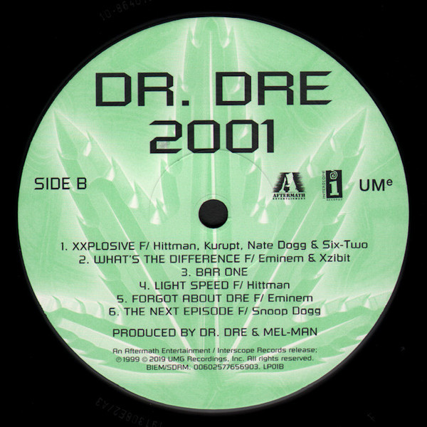 Dr Dre Chronic 2001 ( 2019 reissue vinyl 2LP ) VinylVinyl