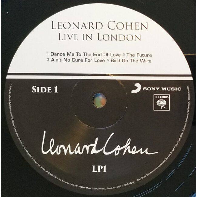Leonard Cohen Live in London ( 180g vinyl 3LP )