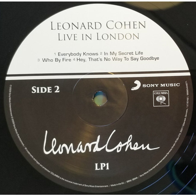 Leonard Cohen Live in London ( 180g vinyl 3LP )