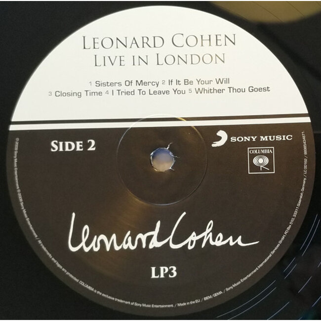 Leonard Cohen Live in London ( 180g vinyl 3LP )