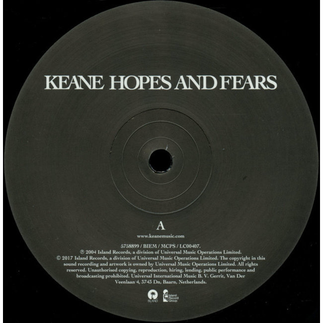 Keane Hopes and Fears ( vinyl LP )