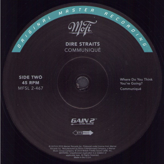 Dire Straits/Mark Knopfler Communique (Numbered  HQ vinyl 45rpm 2LP)