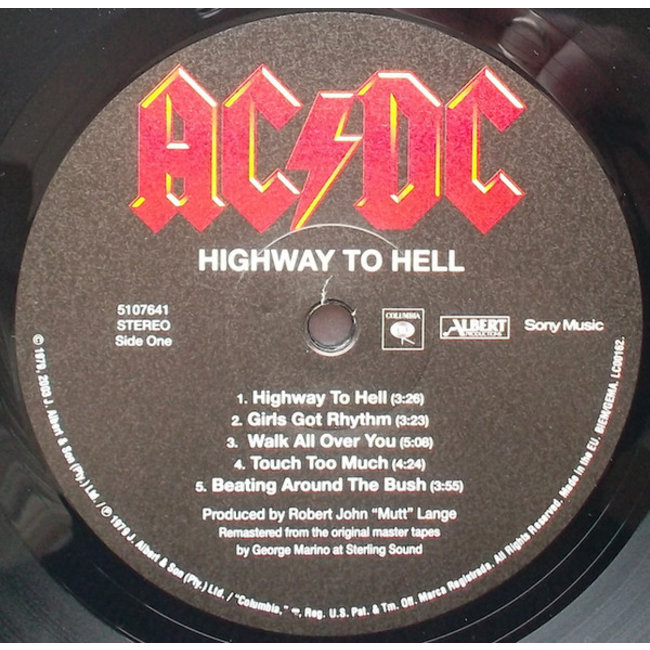 AC/DC Highway to Hell ( 180g vinyl LP )