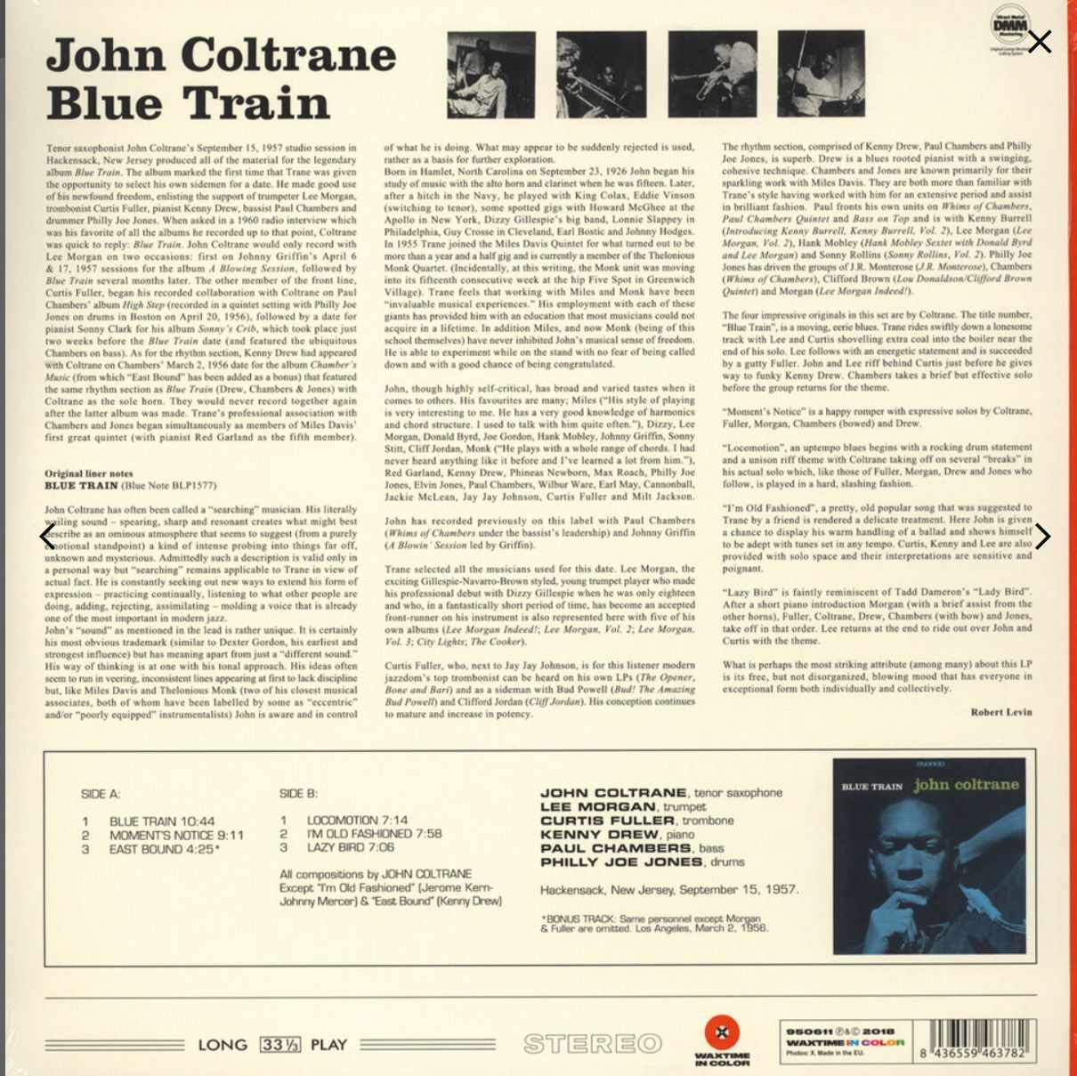 John Coltrane Blue Train Bonus Track 180g Coloured Vinylvinyl John coltrane tenor saxophone paul chambers. john coltrane blue train bonus track