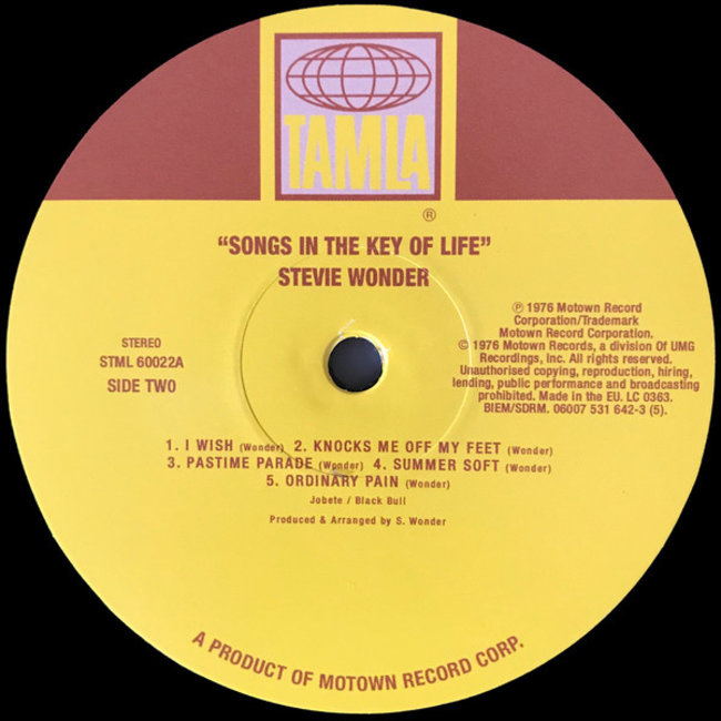 Stevie Wonder Songs In The Key Of Life (180g vinyl 2LP+bonus 7 inch ) VinylVinyl