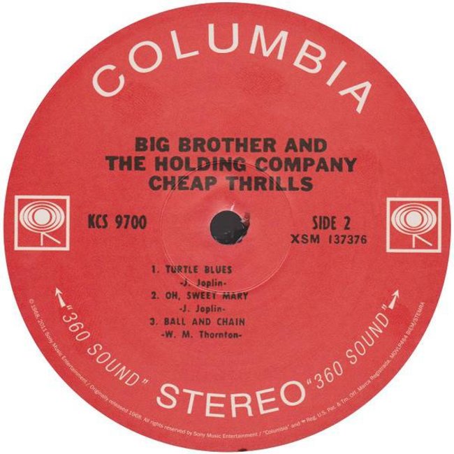 Janis Joplin Cheap Thrills ( Big Brother & The Holding Company )