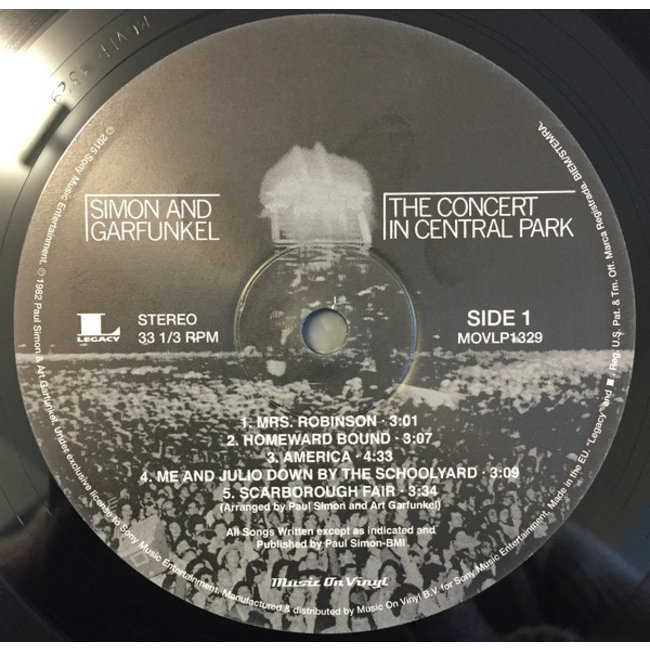 Simon & Garfunkel / Paul Simon Concert In Central Park ( 180g vinyl 2LP )
