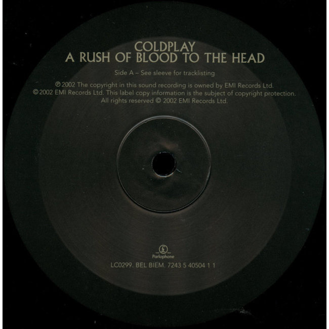 Coldplay A Rush of Blood to the Head ( vinyl LP  )