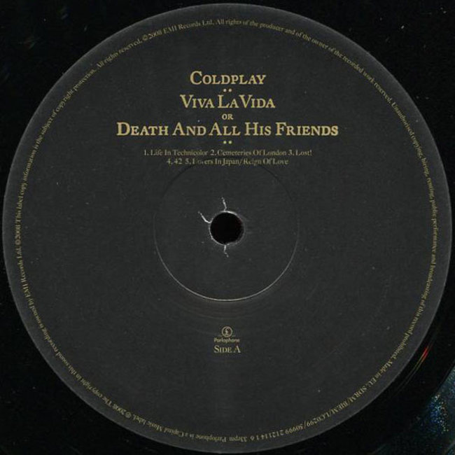 Coldplay Viva La Vida or Death and All His Friends ( vinyl LP )