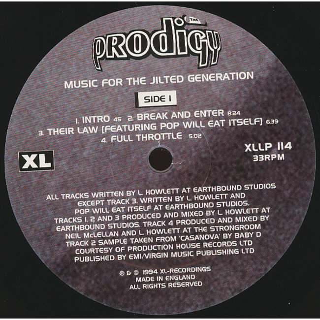 Prodigy - Music for the Jilted Generation ( 2LP )