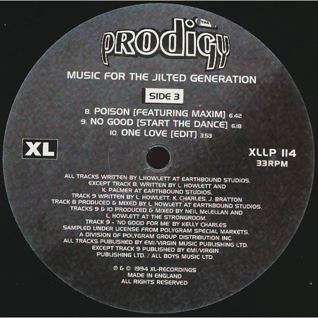 Prodigy - Music for the Jilted Generation ( 2LP )