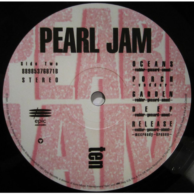 Pearl Jam Ten ( vinyl LP )