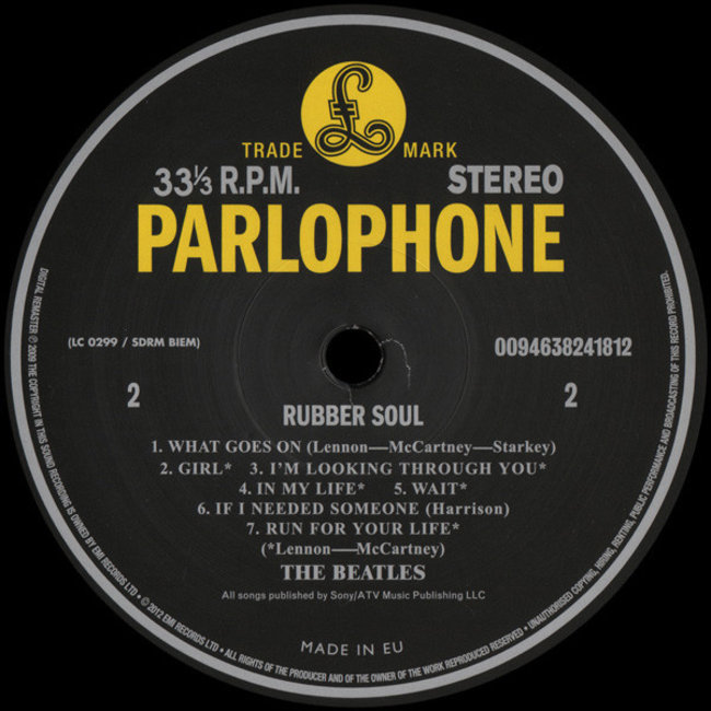 Beatles, The -Rubber Soul ( 2009 stereo remastered ) ( 180g vinyl LP )