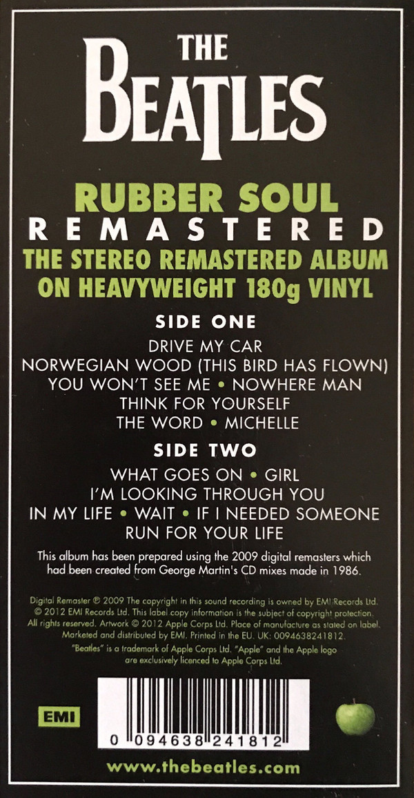 Beatles, the Rubber Soul =2009 remastered=stereo=180g vinyl LP VinylVinyl