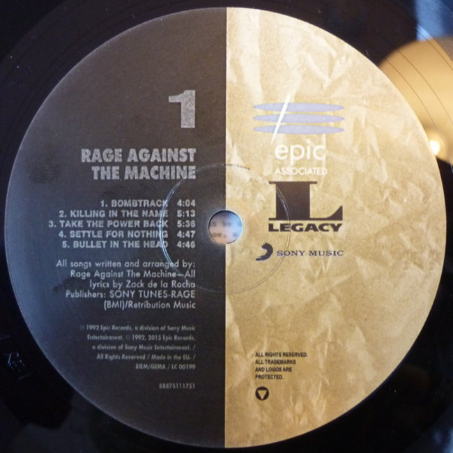 Rage Against the Machine Rage Against the Machine ( vinyl LP )
