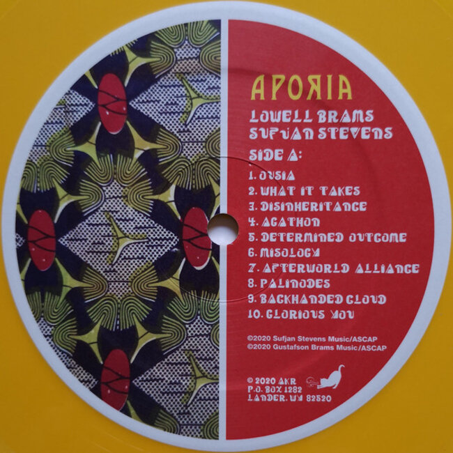 Sufjan Stevens Aporia (  With Lowell Brams ) ( coloured vinyl LP )