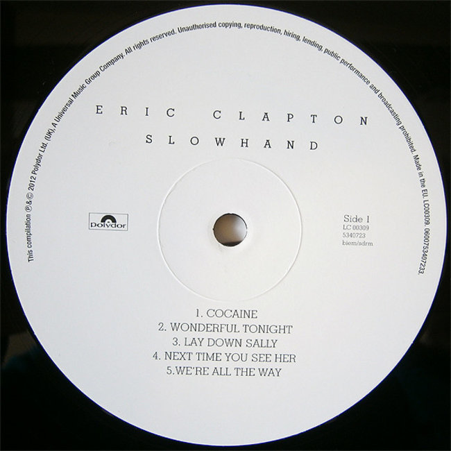 Eric Clapton Slowhand ( 35th anni. ) (180g vinyl LP )