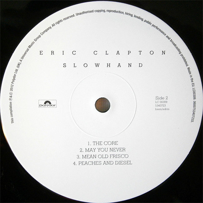 Eric Clapton Slowhand ( 35th anni. ) (180g vinyl LP )