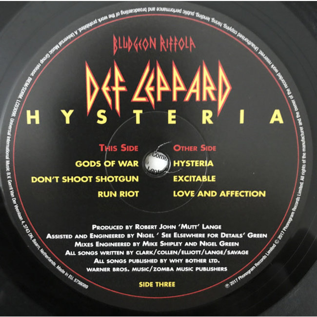 Def Leppard Hysteria ( 180g vinyl 2LP )