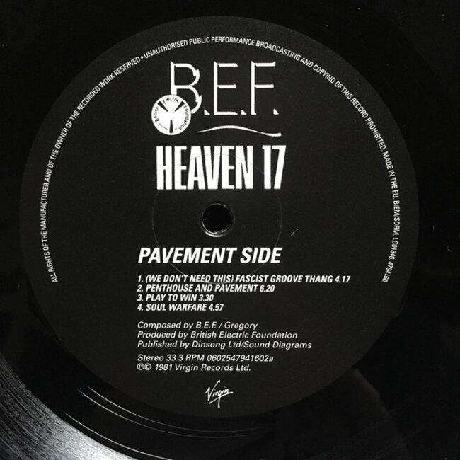 Heaven 17 Penthouse and Pavement  (vinyl LP )