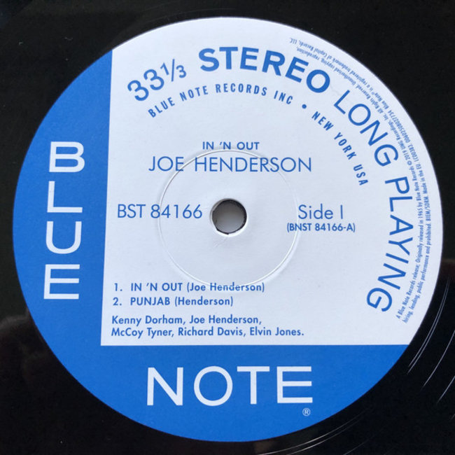 Joe Henderson In & Out = 180g vinyl remaster LP = - VinylVinyl