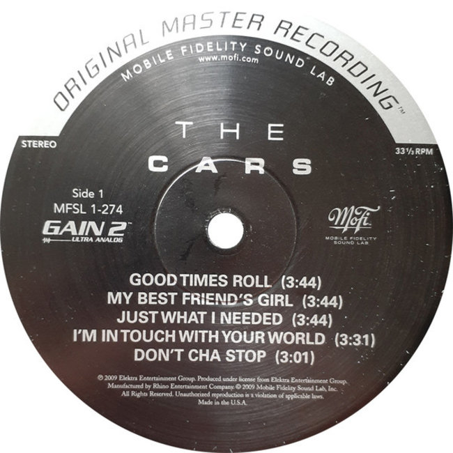 Cars, the -Cars ( MFSL 180g HQ vinyl LP )