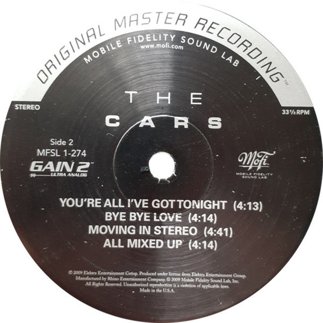 Cars, the -Cars ( MFSL 180g HQ vinyl LP )