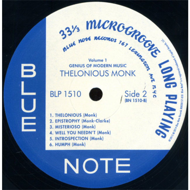 Thelonious Monk Genius of Modern Music ( Blue Note 75th reissue vinyl LP )