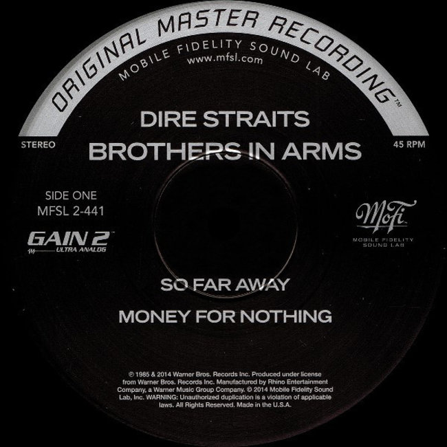 Dire Straits/Mark Knopfler Brothers in Arms (Numbered 45RPM HQ vinyl 2LP)  (MOFI )