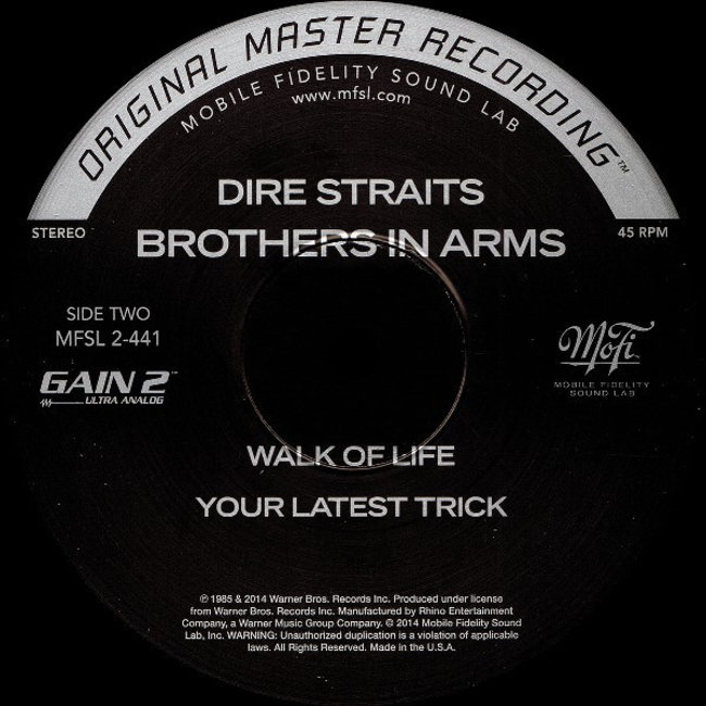 Dire Straits/Mark Knopfler Brothers in Arms (Numbered 45RPM HQ vinyl 2LP)  (MOFI )