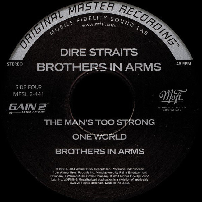 Dire Straits/Mark Knopfler Brothers in Arms (Numbered 45RPM HQ vinyl 2LP)  (MOFI )
