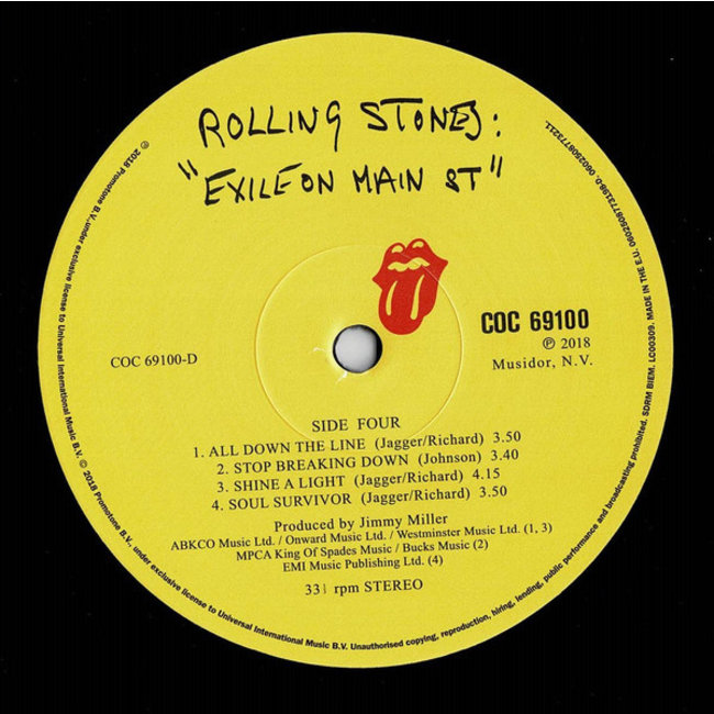 Rolling Stones, the Exile on Main Street ( Half-Speed 2020 remastered vinyl 2LP )