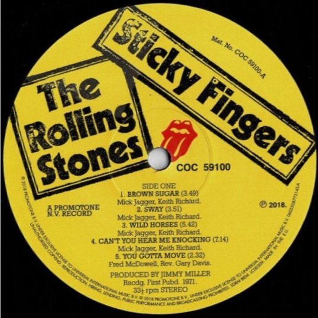 Rolling Stones, the Sticky Fingers ( Half-Speed  2020 remaster 180g vinyl LP )