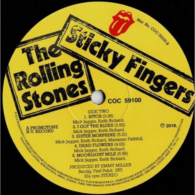 Rolling Stones, the Sticky Fingers ( Half-Speed  2020 remaster 180g vinyl LP )